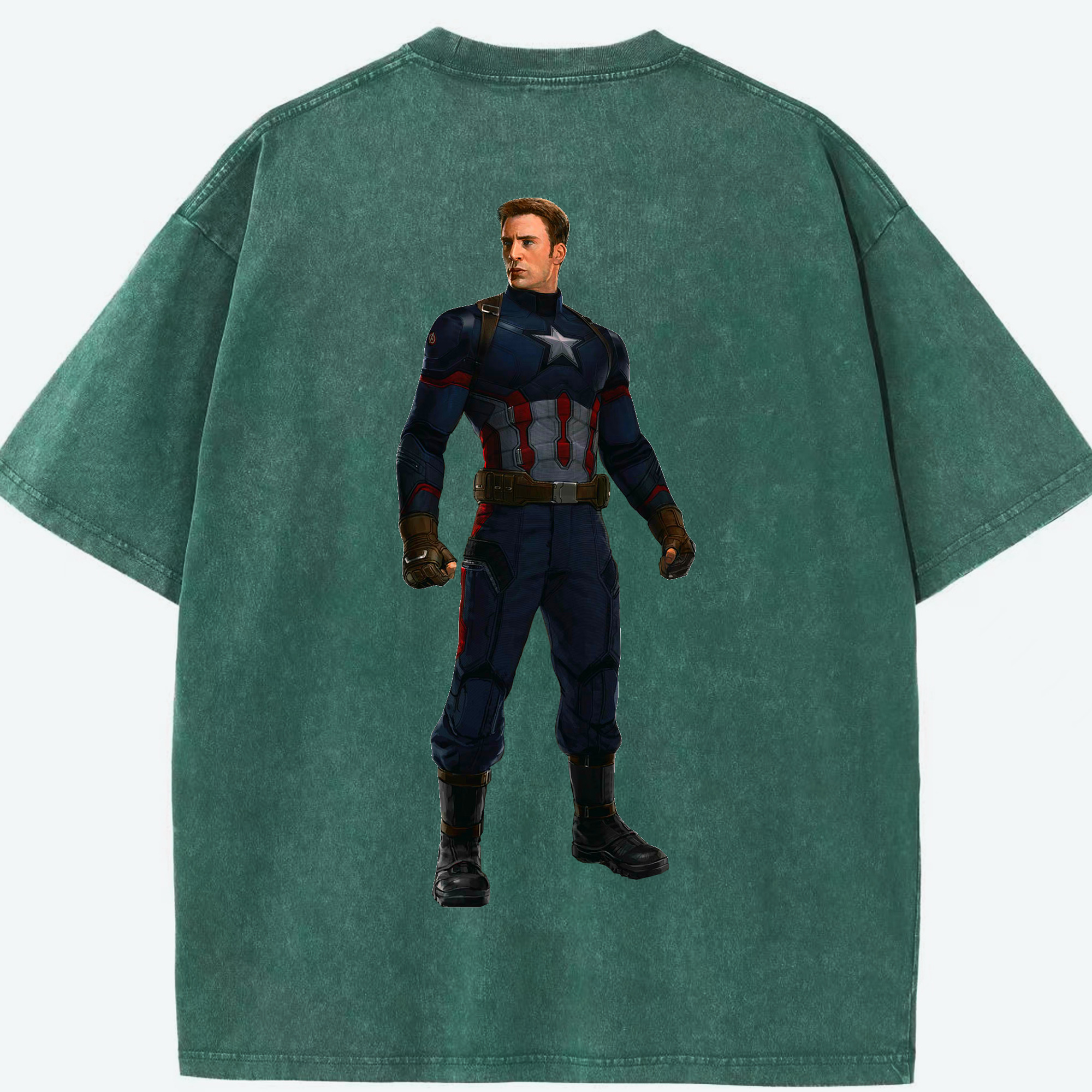 （画像用） アベンジャーズ The Avengers 綿100% ヴィンテージ風 半袖Tシャツ（背面プリント）